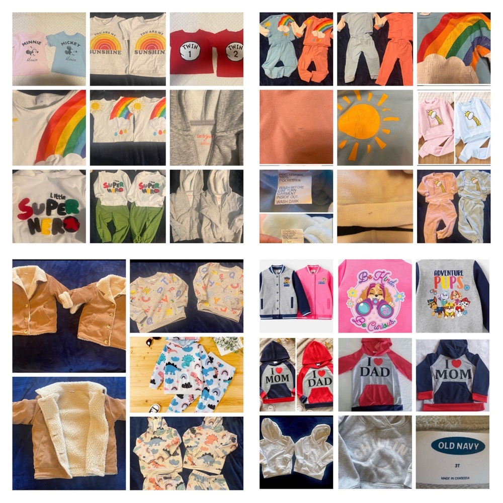 28 Piece Lot of 3T Girl/Boy Twin Clothing